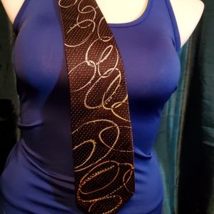 Brown Damante Neck Tie